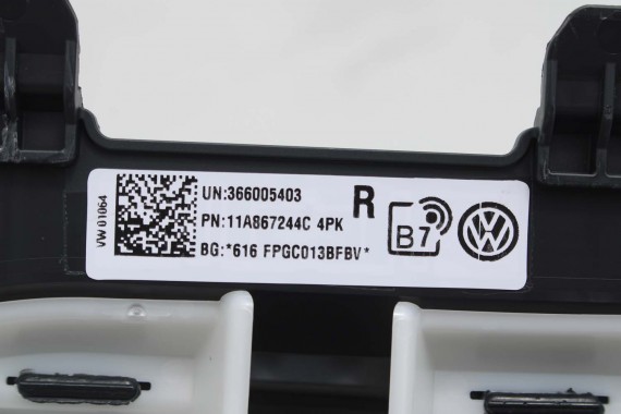 VW ID4 Pro PODSUFITKA 11A867501BE TAPICERKA + słupki czarna 11A867233F 11A867234F 11A867243C 11A867244C 11A857551C 11A857552D