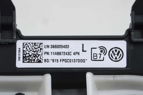 VW ID4 Pro PODSUFITKA 11A867501BE TAPICERKA + słupki czarna 11A867233F 11A867234F 11A867243C 11A867244C 11A857551C 11A857552D