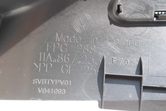 VW ID4 Pro PODSUFITKA 11A867501BE TAPICERKA + słupki czarna 11A867233F 11A867234F 11A867243C 11A867244C 11A857551C 11A857552D