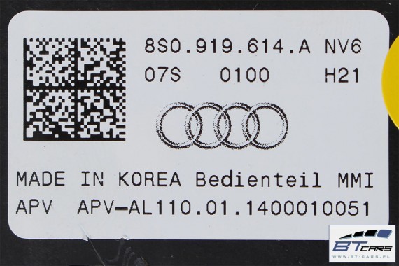 AUDI TT CZYTNIK + PANEL MMI 8S0035021 8S0919614A TOUCHPAD gałka z touchpadem sterowanie 8S0035021 8S0919614L 8S0035021Q 8S