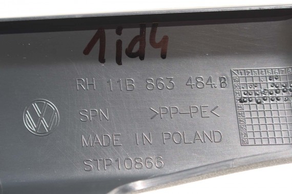 VW ID4 Pro POSZYCIE SŁUPEK D 11B863483A 11B863484A dolne podłogi kolor SŁUPKA 11A867765C 11A867766C 11A863371 11A863372