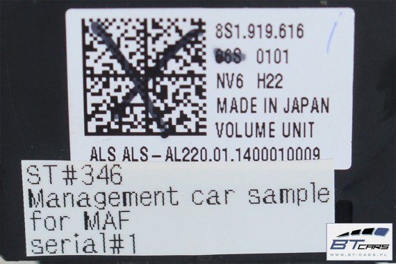 AUDI TT CZYTNIK + PANEL MMI 8S0035021 8S0919614A TOUCHPAD gałka z touchpadem sterowanie 8S0035021 8S0919614L 8S0035021Q 8S