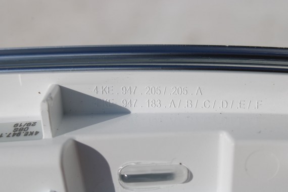 AUDI ETRON LISTWY OZDOBNE DEKOR DEKORY 4KL947209 4KE947188B 4KE947187B 4KE947134B 4KE947133B 4KL947204 WYKOŃCZENIE E-TRON 4KE