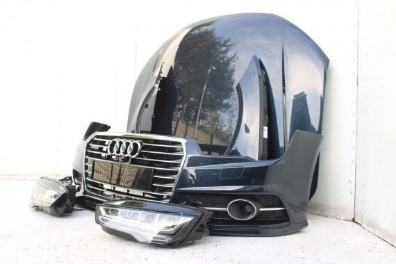 AUDI A7 FL LIFT PRZÓD maska błotniki zderzak pas przedni lampy wzmocnienie FULL LED 2015- W1W1 LX5R S-LINE 4G8941033J 4G8941034J