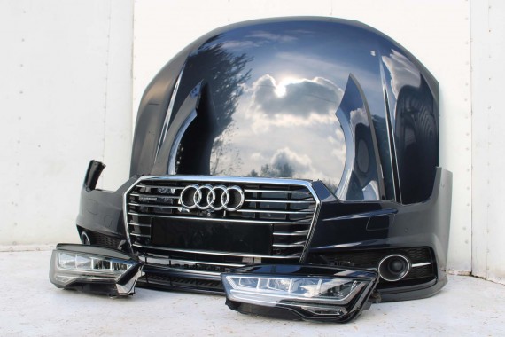 AUDI A7 FL LIFT PRZÓD maska błotniki zderzak pas przedni lampy wzmocnienie FULL LED 2015- W1W1 LX5R S-LINE 4G8941033J 4G8941034J