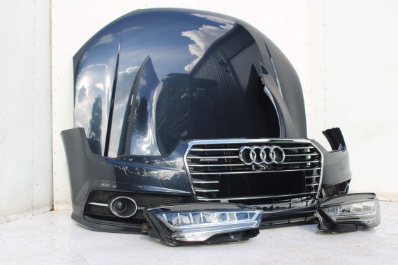 AUDI A7 FL LIFT PRZÓD maska błotniki zderzak pas przedni lampy wzmocnienie FULL LED 2015- W1W1 LX5R S-LINE 4G8941033J 4G8941034J