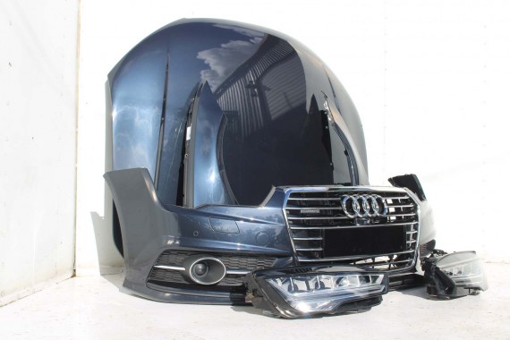 AUDI A7 FL LIFT PRZÓD maska błotniki zderzak pas przedni lampy wzmocnienie FULL LED 2015- W1W1 LX5R S-LINE 4G8941033J 4G8941034J