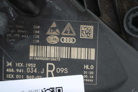 AUDI A7 FL LIFT PRZÓD maska błotniki zderzak pas przedni lampy wzmocnienie FULL LED 2015- W1W1 LX5R S-LINE 4G8941033J 4G8941034J