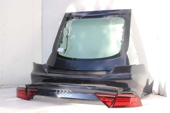 AUDI A7 TYŁ ZDERZAK TYLNY KLAPA BAGAŻNIKA 4G 4G8 LAMPY W1W1 LX5R Niebieski FL LIFT tylna zderzak klapa lampa led ledy  S-LINE