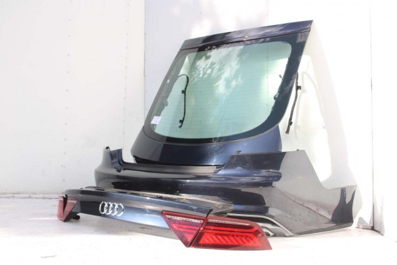AUDI A7 TYŁ ZDERZAK TYLNY KLAPA BAGAŻNIKA 4G 4G8 LAMPY W1W1 LX5R Niebieski FL LIFT tylna zderzak klapa lampa led ledy  S-LINE