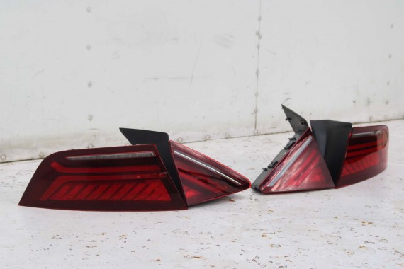 AUDI A7 TYŁ ZDERZAK TYLNY KLAPA BAGAŻNIKA 4G 4G8 LAMPY W1W1 LX5R Niebieski FL LIFT tylna zderzak klapa lampa led ledy  S-LINE