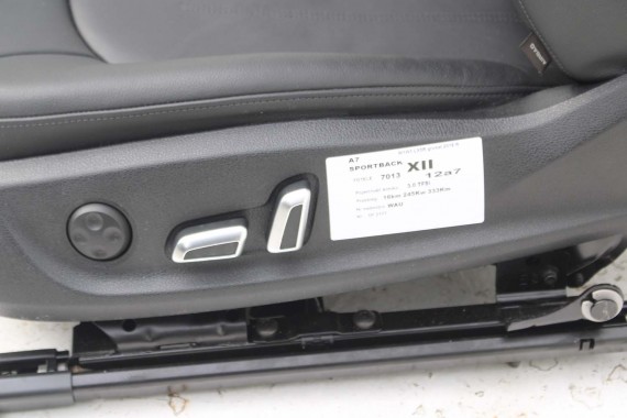 AUDI A7 FOTELE KOMPLET FOTELI siedzeń siedzenia fotel tapicerka 4G 4G8 skóra kolor czarny FOTEL siedzenie fotel N5W Leder Milano