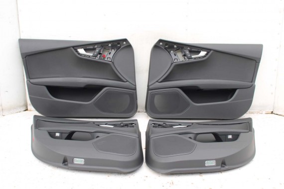 AUDI A7 FOTELE KOMPLET FOTELI siedzeń siedzenia fotel tapicerka 4G 4G8 skóra kolor czarny FOTEL siedzenie fotel N5W Leder Milano