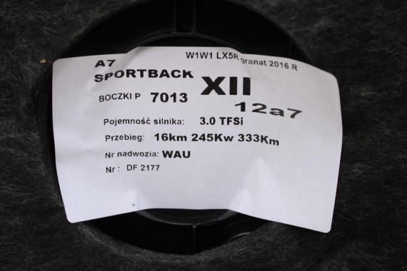 AUDI A7 FOTELE KOMPLET FOTELI siedzeń siedzenia fotel tapicerka 4G 4G8 skóra kolor czarny FOTEL siedzenie fotel N5W Leder Milano