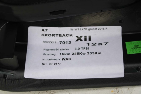 AUDI A7 FOTELE KOMPLET FOTELI siedzeń siedzenia fotel tapicerka 4G 4G8 skóra kolor czarny FOTEL siedzenie fotel N5W Leder Milano