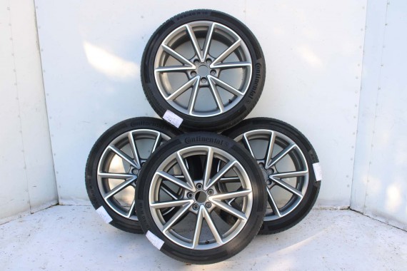 AUDI A7 FELGI 19 cali 4H0601025CK OPONY LATO KOŁA felga 9J*19H2 ET32 opona CONTINENTAL 255/40/19 100Y SportContact 5P A6 A8 4H