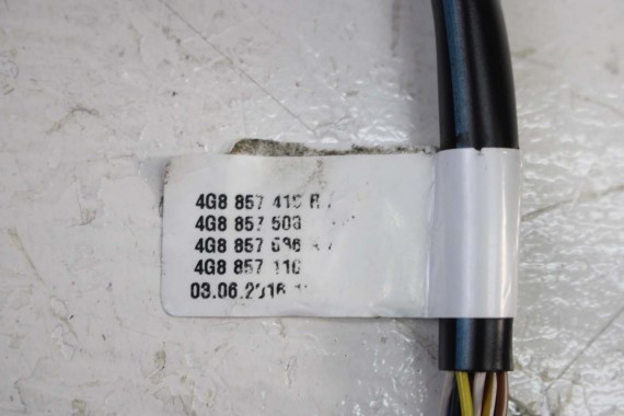 AUDI A7 LUSTERKO DRZWI PRAWE 12 pin LX5R W1W1 zewnętrzne 12 pinów kabli 4G8857410 drzwiowowe 4G8857410R 4G8 857 410 4G8858532AH