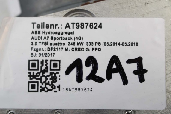 AUDI A7 POMPA ABS 4G0907379S hamulcow 4G0614517AL agregat BEF 4G0614517AL 4G0907379S 4G0998375AD A6 4G8 FL LIFT 4G0614517AL ACC