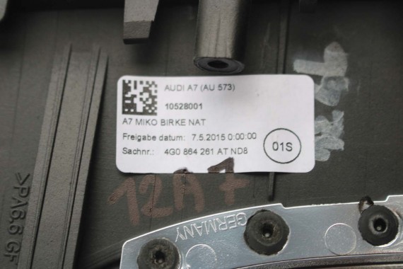 AUDI A7 LISTWY OZDOBNE LISTWA DEKOR DEKORY WYKOŃCZENIE TAPICERKA 4G8867409CC 4G8867410CB 4G8867419AR 4G8853190EJ 4G0864261AT FL