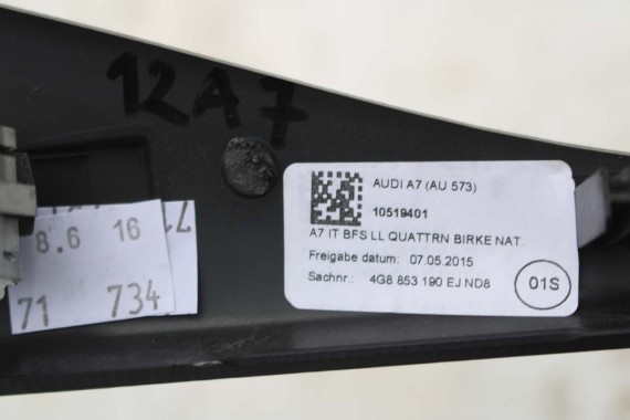 AUDI A7 LISTWY OZDOBNE LISTWA DEKOR DEKORY WYKOŃCZENIE TAPICERKA 4G8867409CC 4G8867410CB 4G8867419AR 4G8853190EJ 4G0864261AT FL