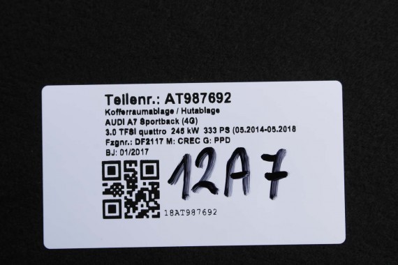 AUDI A7 PÓŁKA TYLNA TYŁ BAGAŻNIKA TAPICERKA 4G8867771 4G8867769 4G8 867 771 4G8 867 769 4G8867771 4G8867769  4G8867771 4G8867769