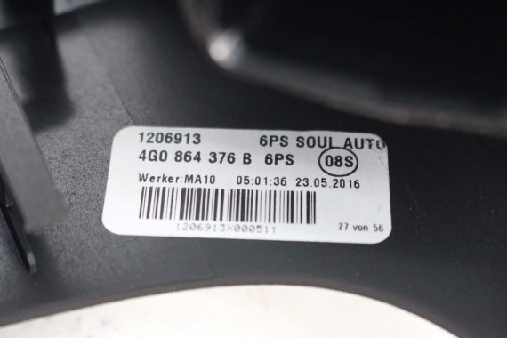 AUDI A6 A7 WLOTY WYKOŃCZENIE TUNELU 4G0919565 4G0819203 4G0 819 203 TUNELU ŚRODKOWEGO 4G 2010- 4G0819203C + obudowa 4G0864376B