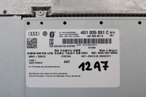 AUDI A6 A7 CZYTNIK DVD MMI 3G+ SD 4G1035051C 4G1 035 051 C LIFT MIB II HIGH MULTIMEDIA nawigacja 4G C7 4G8 4G1035051C 4G1035051
