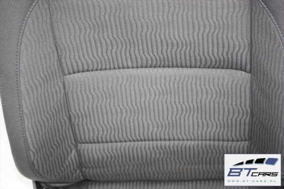 VW EOS FOTELE KOMPLET FOTELI siedzeń siedzenia fotel tapicerka 1Q 1Q0 welur kolor czarno - szary