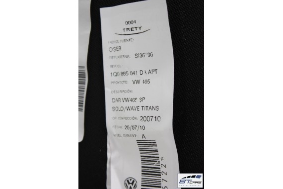 VW EOS FOTELE KOMPLET FOTELI siedzeń siedzenia fotel tapicerka 1Q 1Q0 welur kolor czarno - szary