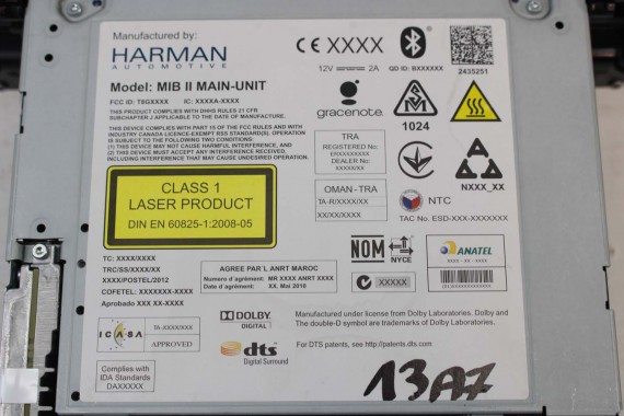 AUDI A6 A7 CZYTNIK DVD MMI 3G+ SD 4G1035025 4G1 035 025 LIFT MIB II HIGH MULTIMEDIA nawigacja 4G1035025 4G1035025 Sim 4G1035027