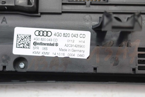 AUDI A6 A7 PANEL KLIMY KLIMATYZACJI 4G0820043CD moduł sterownik nawiewu klimy  4G0 820 043 CD 4G C7 4G8 podgrzewane 4G0820043CD
