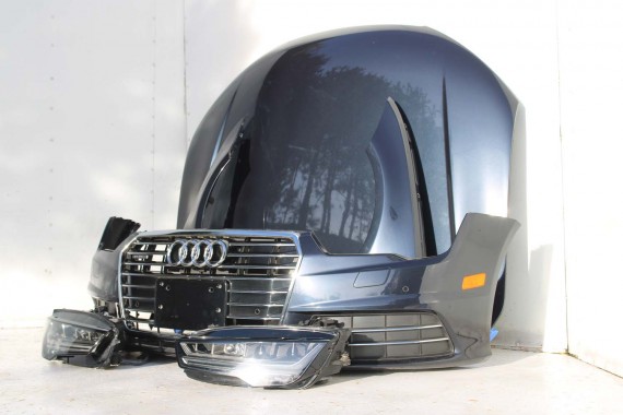 AUDI A7 FL LIFT PRZÓD maska błotniki zderzak pas przedni lampy wzmocnienie FULL LED 4G8 2014- W1W1 LX5R 4G8941033M 4G8941034M