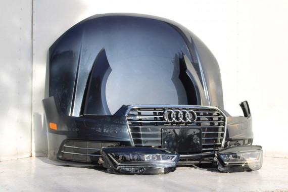 AUDI A7 FL LIFT PRZÓD maska błotniki zderzak pas przedni lampy wzmocnienie FULL LED 4G8 2014- W1W1 LX5R 4G8941033M 4G8941034M