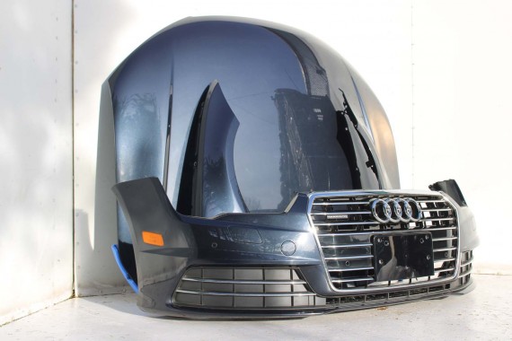 AUDI A7 FL LIFT PRZÓD maska błotniki zderzak pas przedni lampy wzmocnienie FULL LED 4G8 2014- W1W1 LX5R 4G8941033M 4G8941034M