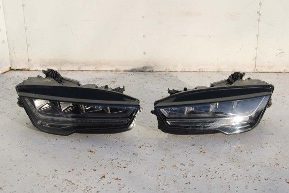 AUDI A7 FL LIFT PRZÓD maska błotniki zderzak pas przedni lampy wzmocnienie FULL LED 4G8 2014- W1W1 LX5R 4G8941033M 4G8941034M