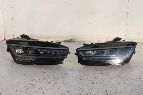 AUDI A7 FL LIFT PRZÓD maska błotniki zderzak pas przedni lampy wzmocnienie FULL LED 4G8 2014- W1W1 LX5R 4G8941033M 4G8941034M