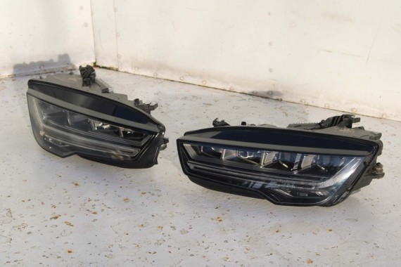 AUDI A7 FL LIFT PRZÓD maska błotniki zderzak pas przedni lampy wzmocnienie FULL LED 4G8 2014- W1W1 LX5R 4G8941033M 4G8941034M