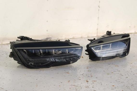 AUDI A7 FL LIFT PRZÓD maska błotniki zderzak pas przedni lampy wzmocnienie FULL LED 4G8 2014- W1W1 LX5R 4G8941033M 4G8941034M