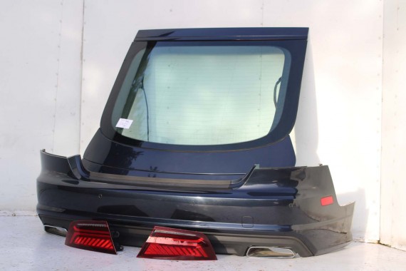 AUDI A7 TYŁ ZDERZAK TYLNY KLAPA BAGAŻNIKA 4G 4G8 LAMPY W1W1 LX5R Niebieski FL LIFT tylna zderzak klapa lampa led ledy