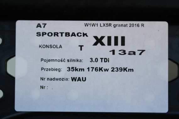 AUDI A7 KONSOLA DESKA ROZDZIELCZA KOKPIT 4G8857001H PULPIT 4G8858005 FL LIFT KONSOLA 4G8857001H 4G8857001 4G8857001M 4G8 857 001