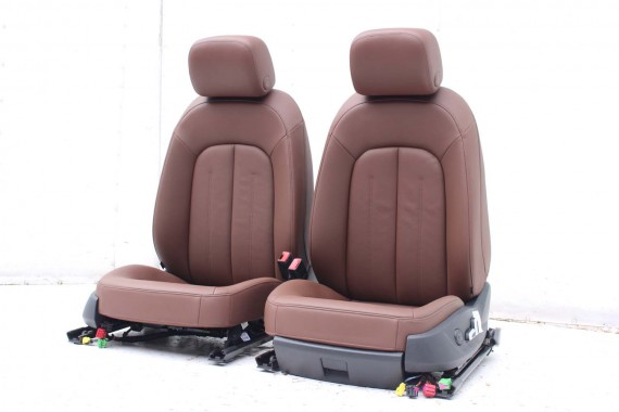 AUDI A7 FOTELE KOMPLET FOTELI siedzeń siedzenia fotel tapicerka 4G8 USA skóra kolor brąz FOTEL siedzenie przód przednie LIFT A7