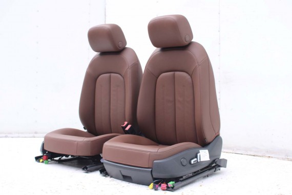 AUDI A7 FOTELE KOMPLET FOTELI siedzeń siedzenia fotel tapicerka 4G8 USA skóra kolor brąz FOTEL siedzenie przód przednie LIFT A7