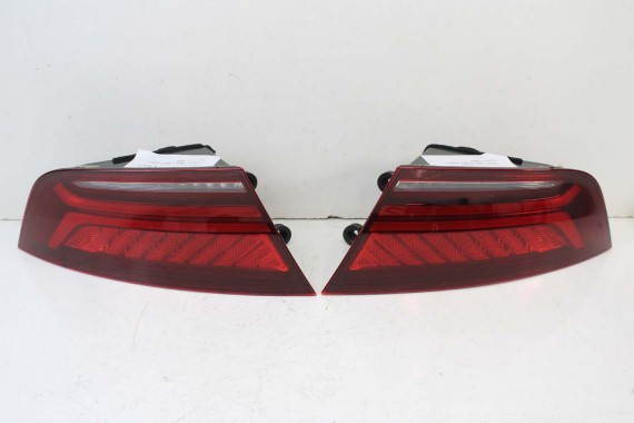 AUDI A7 TYŁ ZDERZAK TYLNY KLAPA BAGAŻNIKA 4G 4G8 LAMPY W1W1 LX5R Niebieski FL LIFT tylna zderzak klapa lampa led ledy