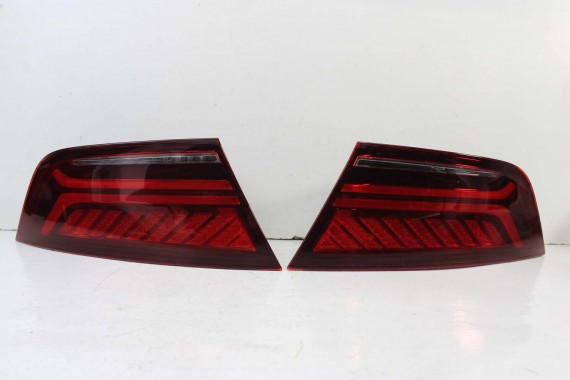 AUDI A7 TYŁ ZDERZAK TYLNY KLAPA BAGAŻNIKA 4G 4G8 LAMPY W1W1 LX5R Niebieski FL LIFT tylna zderzak klapa lampa led ledy