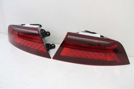 AUDI A7 TYŁ ZDERZAK TYLNY KLAPA BAGAŻNIKA 4G 4G8 LAMPY W1W1 LX5R Niebieski FL LIFT tylna zderzak klapa lampa led ledy