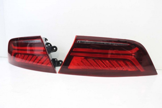 AUDI A7 TYŁ ZDERZAK TYLNY KLAPA BAGAŻNIKA 4G 4G8 LAMPY W1W1 LX5R Niebieski FL LIFT tylna zderzak klapa lampa led ledy