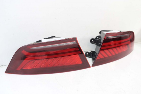 AUDI A7 TYŁ ZDERZAK TYLNY KLAPA BAGAŻNIKA 4G 4G8 LAMPY W1W1 LX5R Niebieski FL LIFT tylna zderzak klapa lampa led ledy