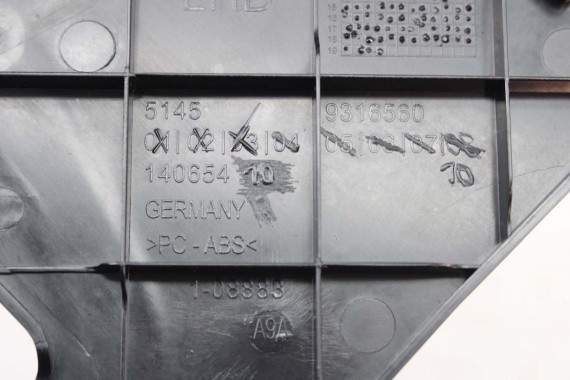 BMW X1 F48 WYKOŃCZENIE KIEROWCY OSŁONA KOLUMNY 9316560 51459316560   Obud. przypodłog. po str. pasaż. dolna 51459333291 9316560