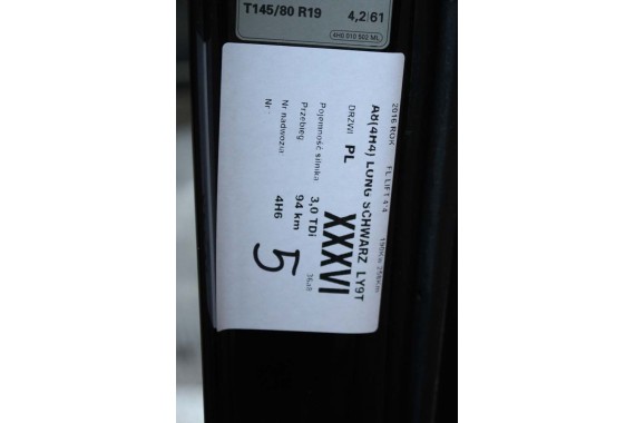 AUDI A8 4H D4 LONG LY9T DRZWI LEWE PRZÓD + TYŁ STRONA LEWA przednie + tylne 2 sztuki FL czarny 4H4 4H4833051D 4H0831051B LIFT