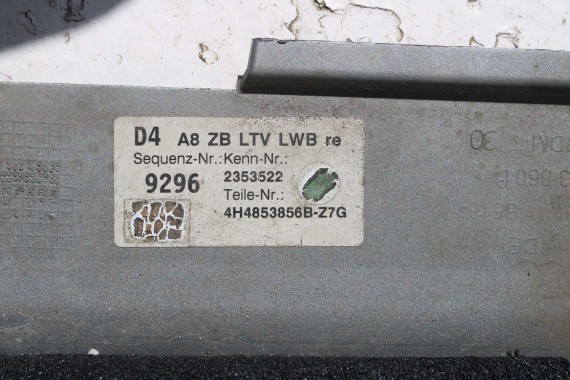 AUDI A8 D4 LISTWA PROGOWA 4H4853855B 4H4853856B 4H4 853 855 B próg 4H LZ7G L5L5 4H4853859B 4H48538860B LONG 4H4853855B 4H4853855